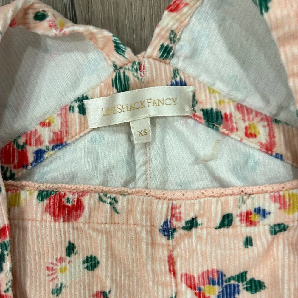 LoveShackFancy Floral Pink Overalls - Picture 3 of 3